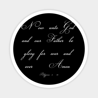 Philippians 4:20 Bible Verse KJV Text Magnet